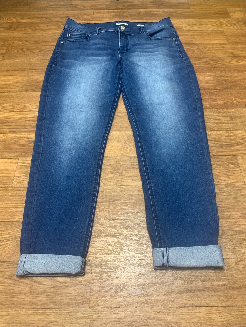 Women’s Angels Curvy Skinny Classic Cuffed Jeans - Blue Size 14
